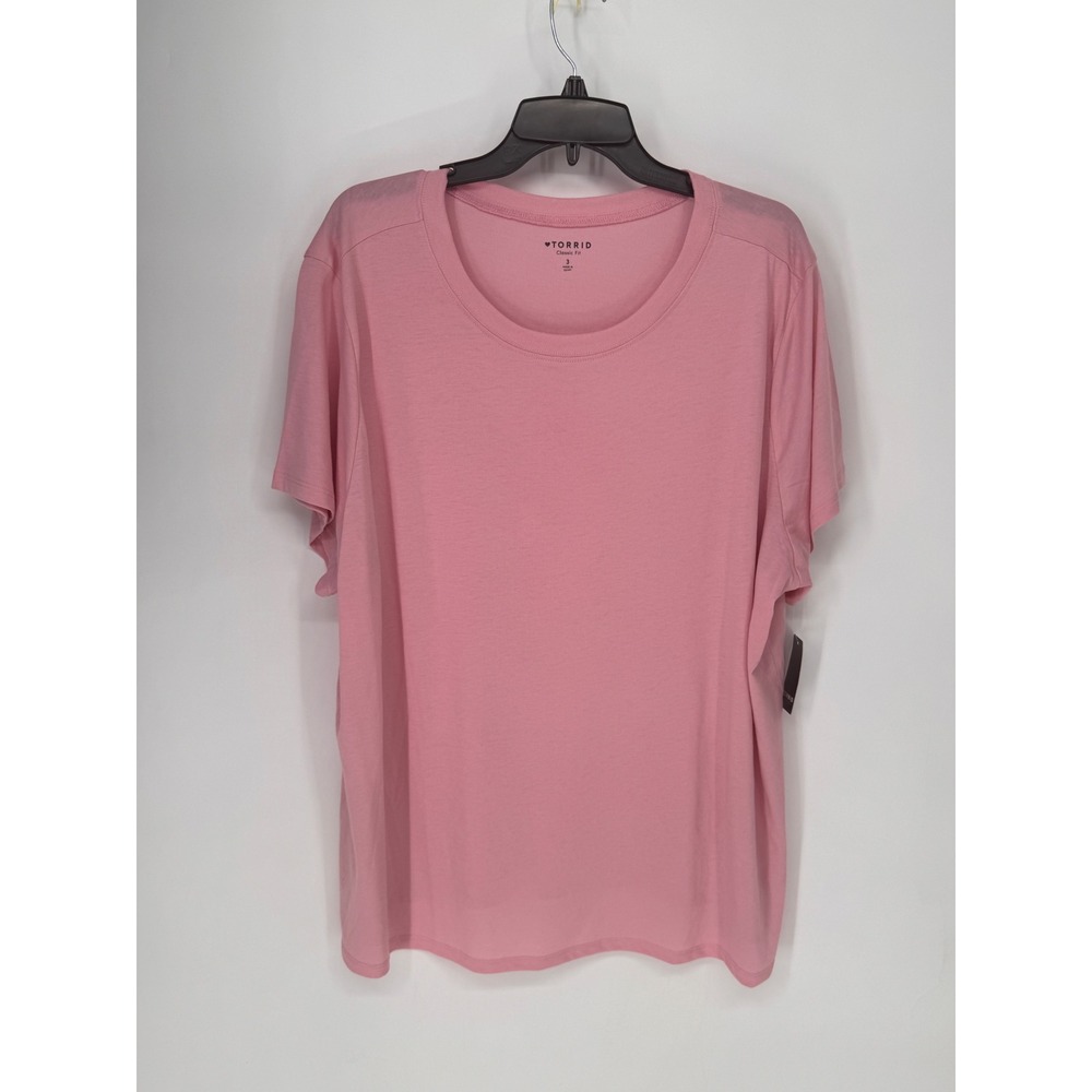 Torrid T-Shirt Women 3X Pink NWT Everyday Signature Jersey Crew Neck Tee